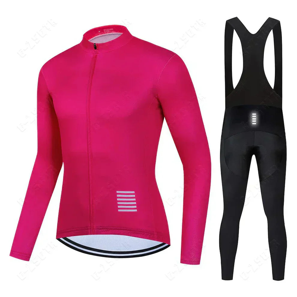 Conjunto de ciclismo profesional de mangas largas