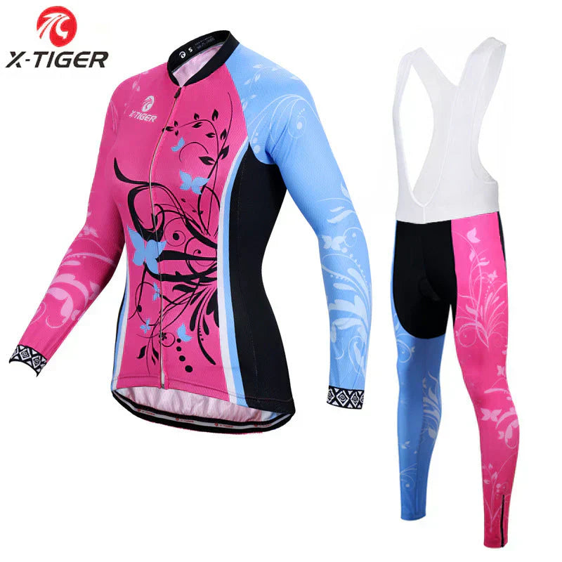 X-Tiger | Conjunto de ciclismo para mujer de mangas largas