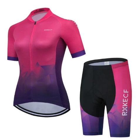 Conjunto de ciclismo BORA para mujer: maillot y culotte transpirables