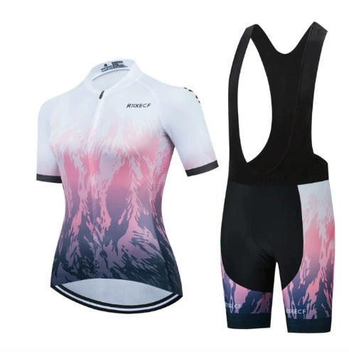 Conjunto BORA de maillot y culotte de ciclismo transpirables