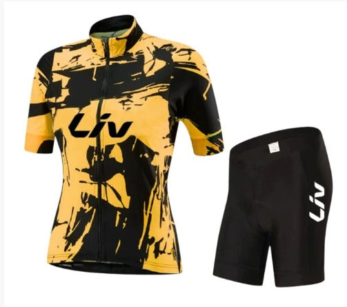 Conjunto de ciclismo BORA | Jersey de ciclismo de mangas cortas + culotte con tirantes