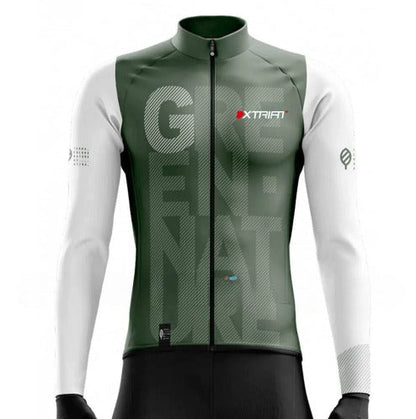 XTRIAT Camiseta de ciclismo de invierno para hombre | Forro polar, cálido y resistente al frío