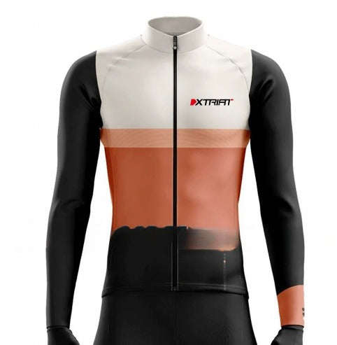 XTRIAT Camiseta de ciclismo de invierno para hombre | Forro polar, cálido y resistente al frío