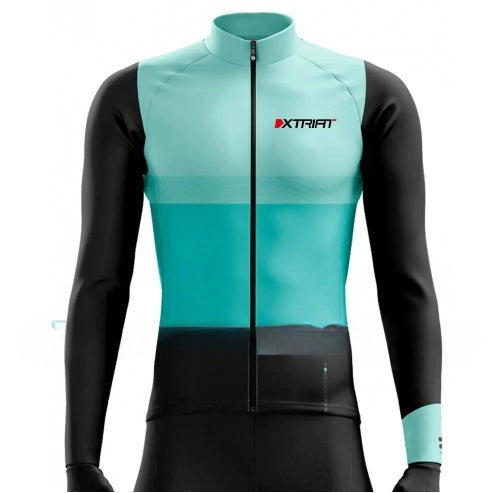 XTRIAT Camiseta de ciclismo de invierno para hombre | Forro polar, cálido y resistente al frío