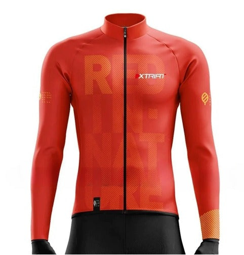 XTRIAT Camiseta de ciclismo de invierno para hombre | Forro polar, cálido y resistente al frío