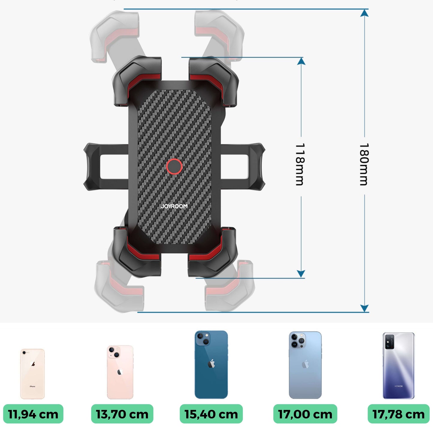 Soporte para teléfono 360° SmartBike | Compatible con todos los smartphones