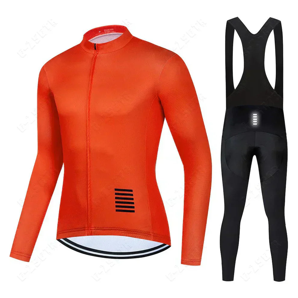 Conjunto de ciclismo profesional de mangas largas