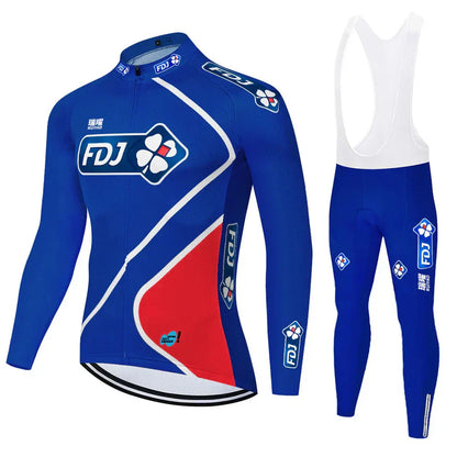 FDJ | Conjunto de ciclismo profesional de manga larga