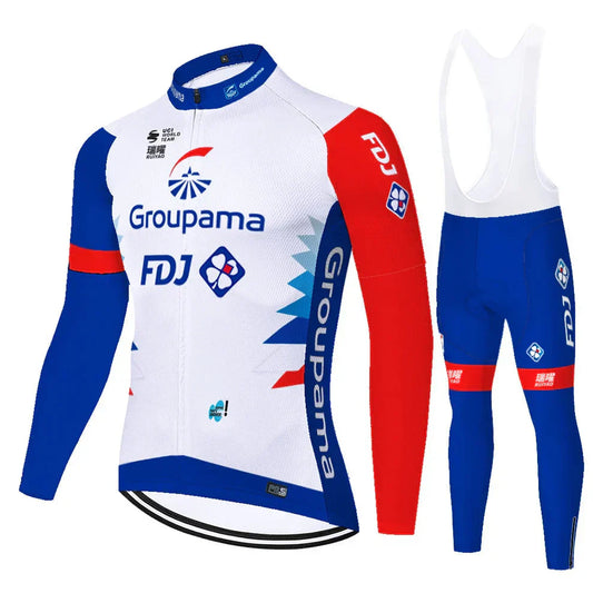 FDJ | Conjunto de ciclismo profesional de manga larga
