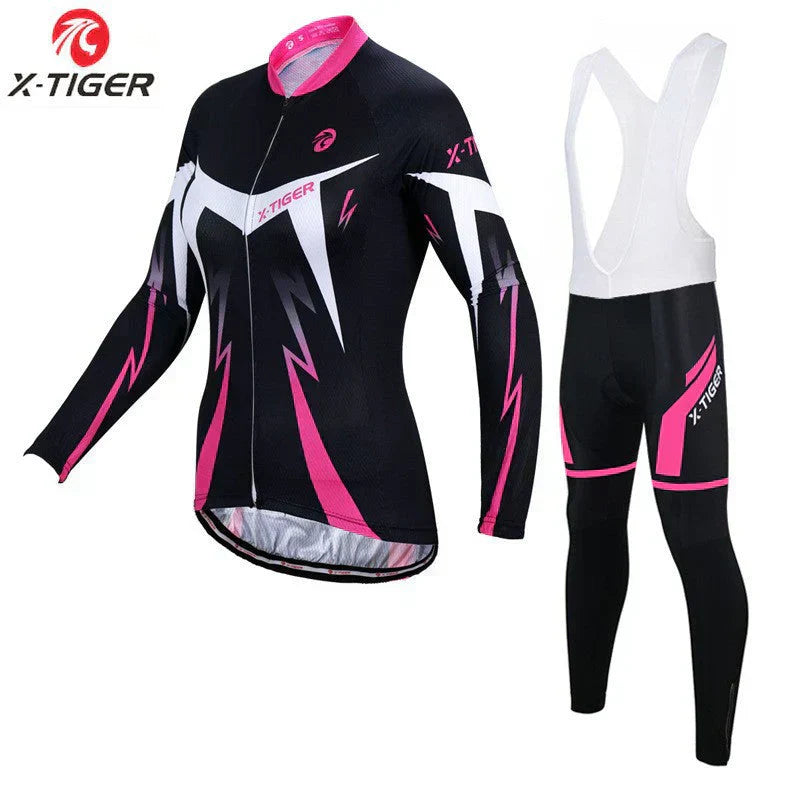 X-Tiger | Conjunto de ciclismo para mujer de mangas largas
