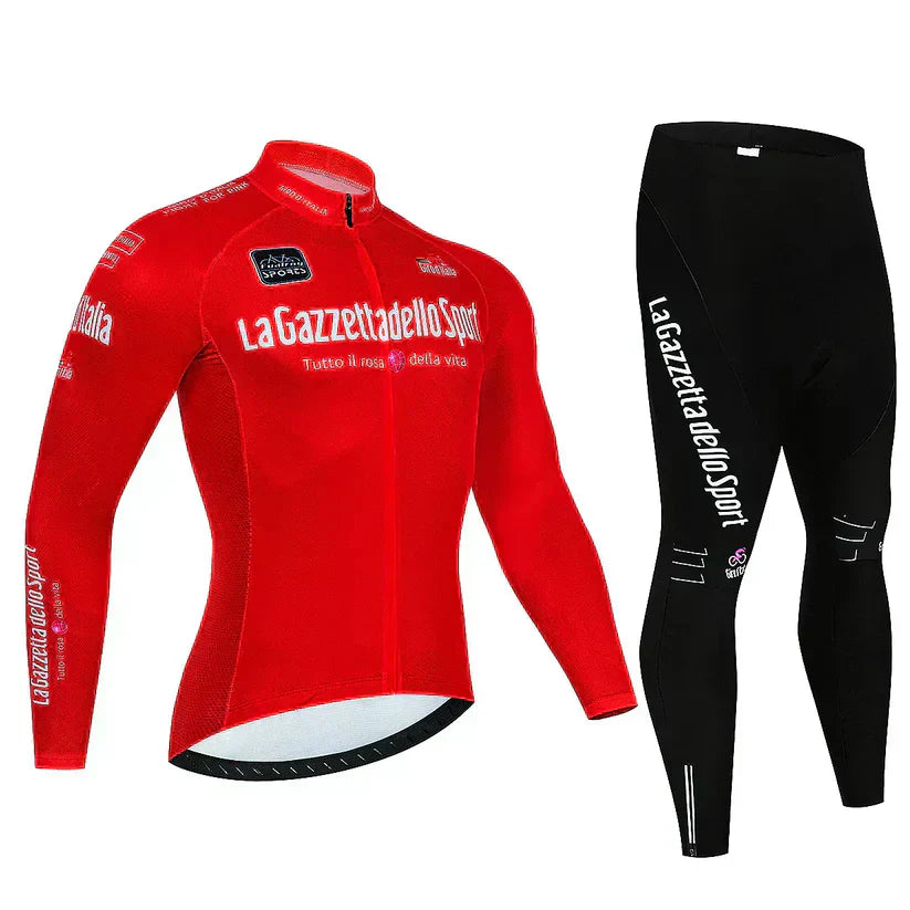 Giro d’Italia | Maillot de ciclismo profesional de manga larga – versión con forro polar